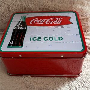 Coca-Cola Ice Cold Lunch Box with Red and Green Accents